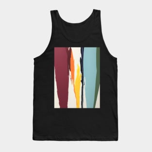 Muted Rainbow ColorFall Fluid Abstract Tank Top